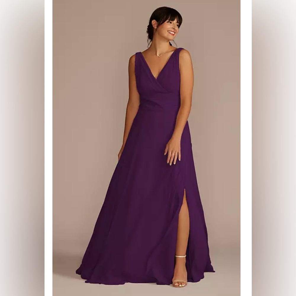 Elegant Plum Bridal Party Gown